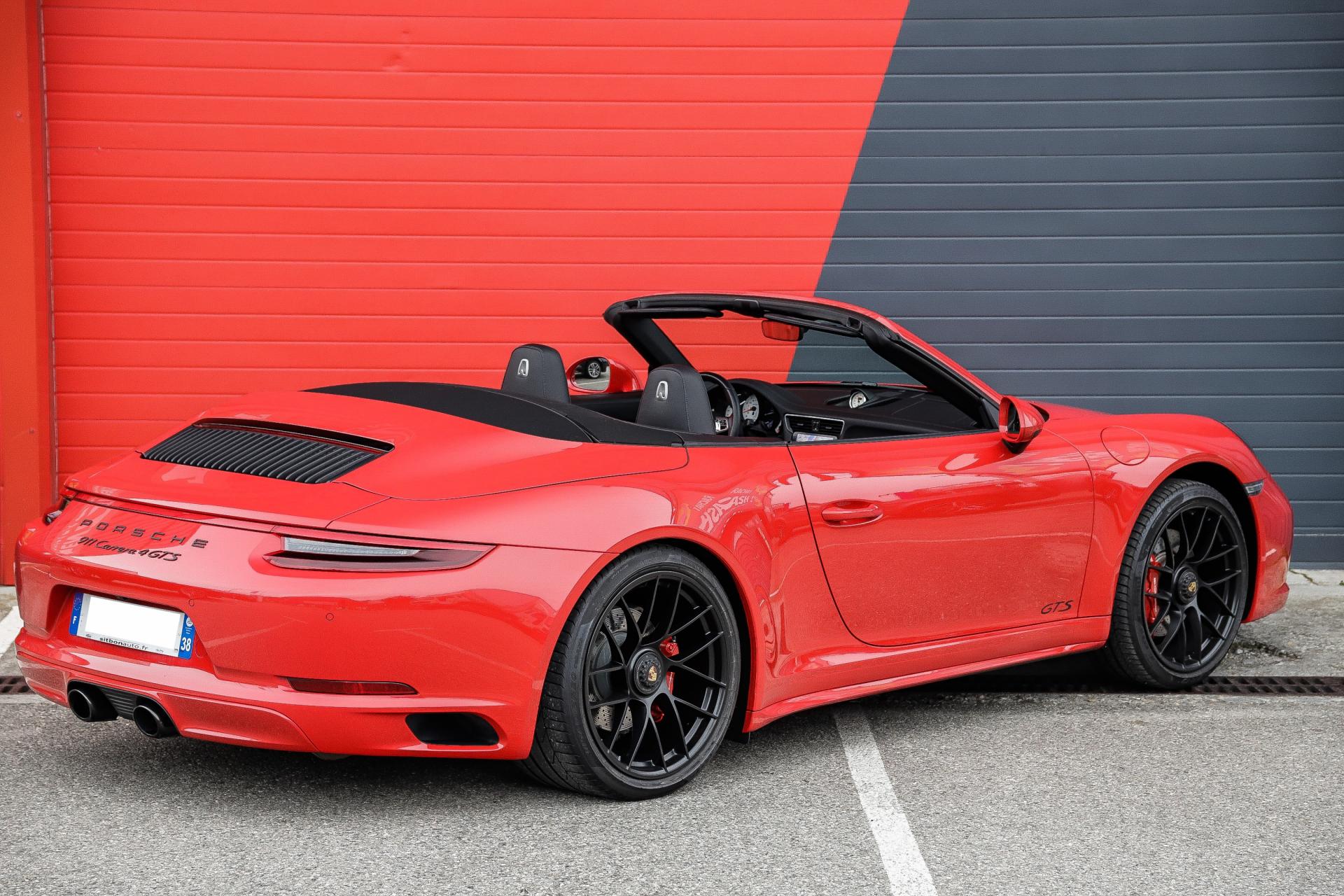 SITBON AUTOMOBILES PORSCHE911991 PHASE 2 CARRERA 4 GTS 4GTS CABRIOLET 3.0 450 PDK ROUGE